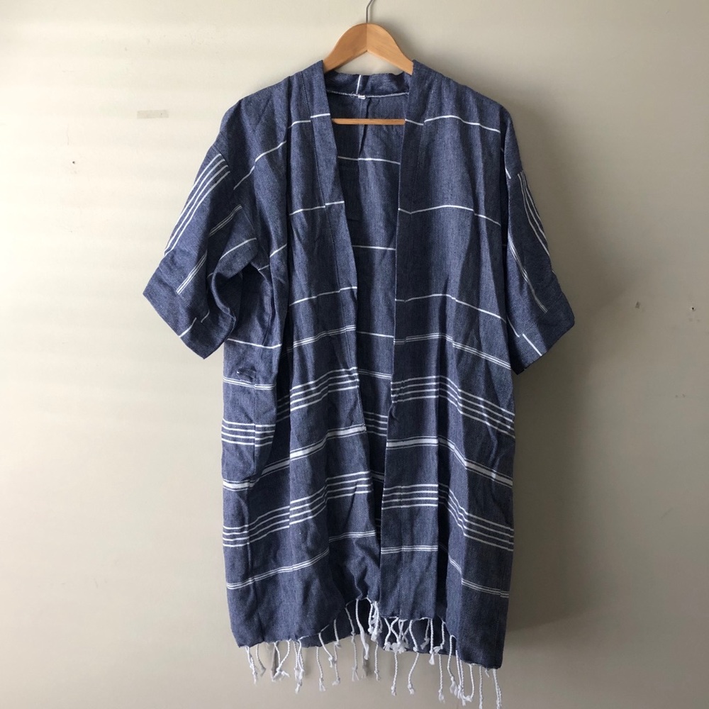 Turkish Towel Robe with Tassels